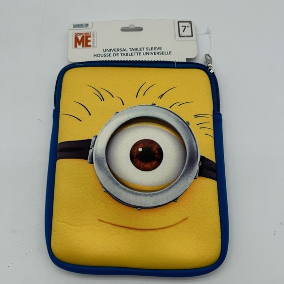 Despicable Me Universal Tablet Sleeve Blue Yellow Minion Zip Up - Picture 9 of 9